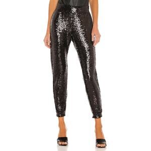 Commando Black Sequin Jogger Pants Size Small NWT‎